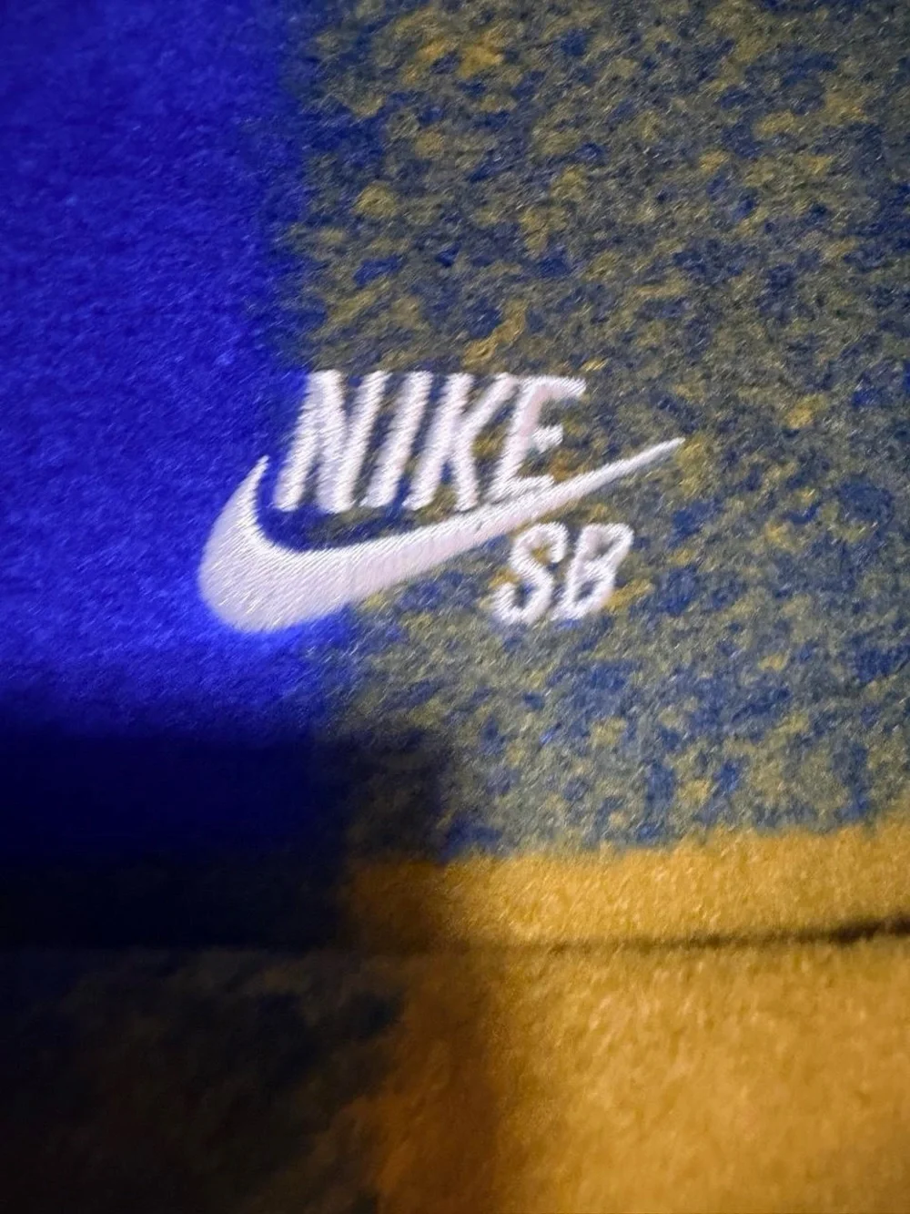 Nike Yellow & Blue Checkered Fleece Zip Jacket